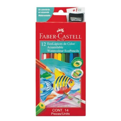 Lapices de colores acuarelables x12 - FABER CASTELL
