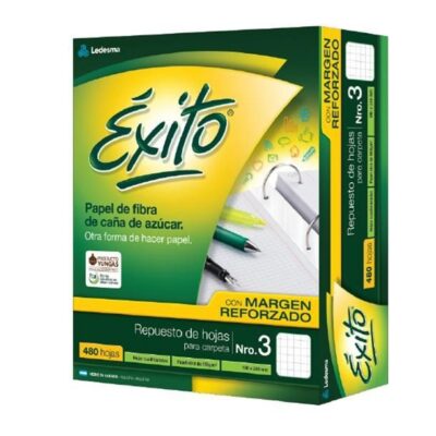 Repuesto reforzado de hojas N°3 # y = 480 hjs – ÉXITO