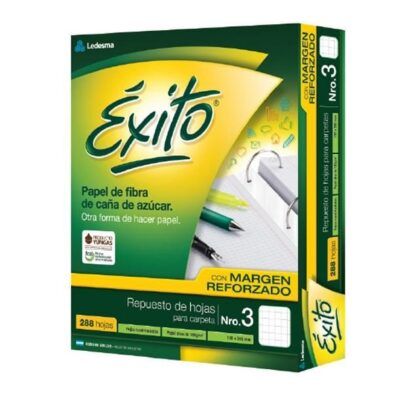 010-0027 Repuesto reforzado de hojas N°3 # y = 288 hjs – ÉXITO
