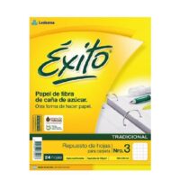 010-0105 Repuesto de hojas tradicional N°3 # y = 24 hjs – ÉXITO