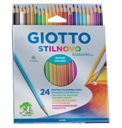 Lapices de colores "Stilnovo" acuarelables x24 - GIOTTO