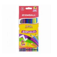 Lapices de colores borrables x12 - SIMBALL