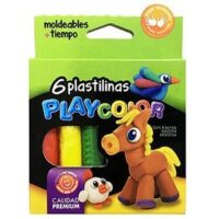 Plastilinas colores surtidos x6 barras - PLAYCOLOR