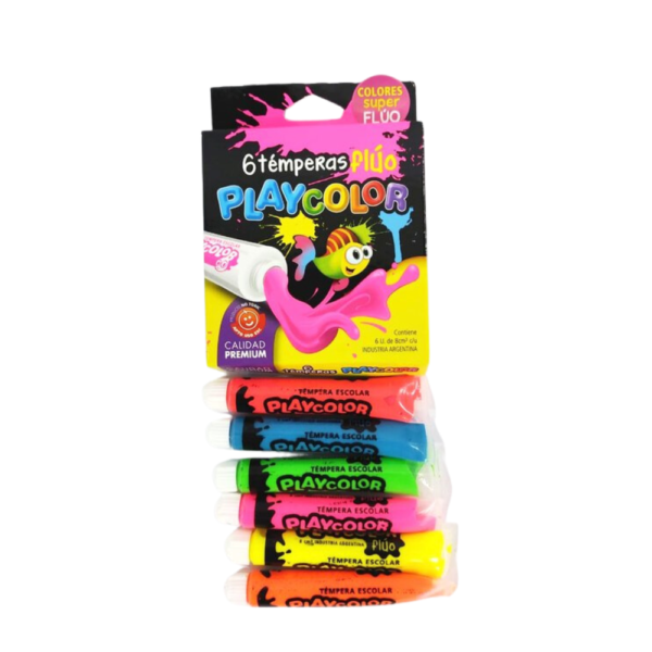 Tempera flúo 8cc pomos x6 – PLAYCOLOR