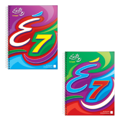 Cuaderno E7 con espiral # y = 100 hjs - ÉXITO