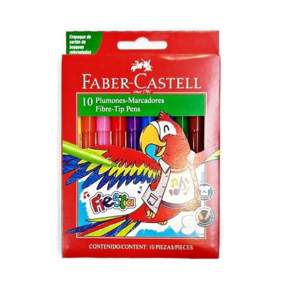 Marcadores "Fiesta" x10 - FABER CASTELL