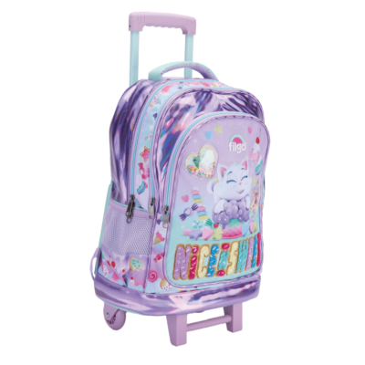 Mochila Starpak 3D 18" Gatito c/ Carro - FILGO