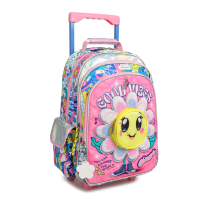 Mochila "Flower" 16" c/Carro - CHIMOLA