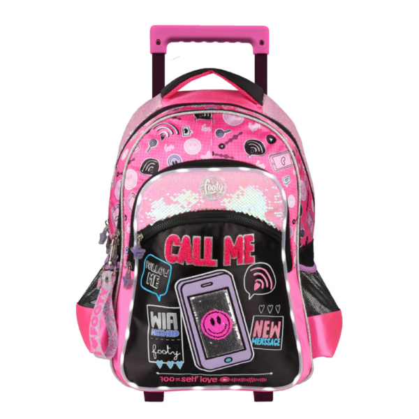 Mochila "Call Me" 18" c/Carro - FOOTY