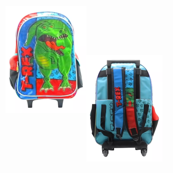 Mochila "Dinos T REX" 18" c/Carro - CRESKO