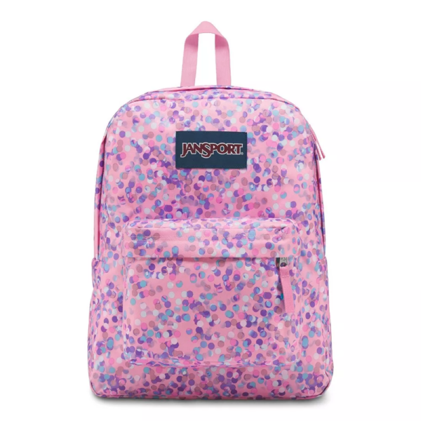 Mochila "Pink Sparkle Dot" Espalda - JANSPORT