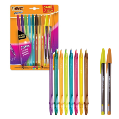 Lapiceras cristal fashion + 2 neon - BIC