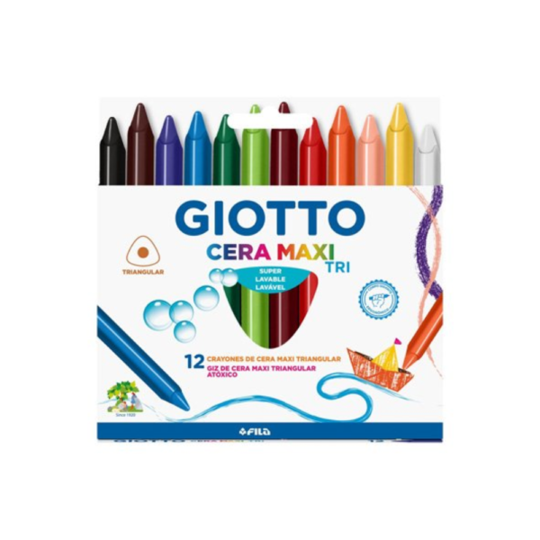 Crayones de cera Maxi TRI x12 - GIOTTO