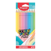 Lapices de colores largos pastel x12 - MAPED