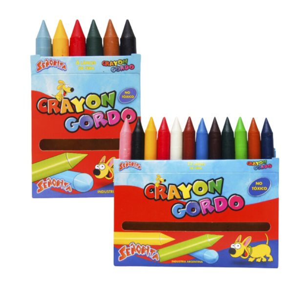 Crayón gordo x6 / x12 - SEÑORITA