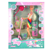 Muñeca monopatín con accesorios - TINY