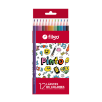 DISTRITOPO (23) Lapices de colores largos "Pinto" x12 - FILGO