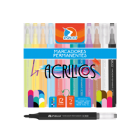 Marcadores acrílicos x12 - EZCO