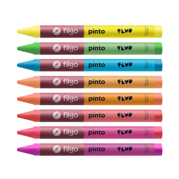 Crayones de cera FLÚO x8 - FILGO - Imagen 2