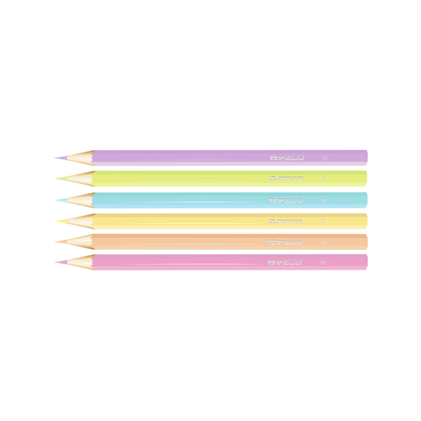 Lapices de colores pastel x6 - EZCO - Imagen 2