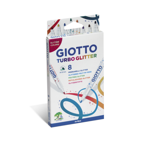 Marcadores Turbo Glitter x8 - GIOTTO