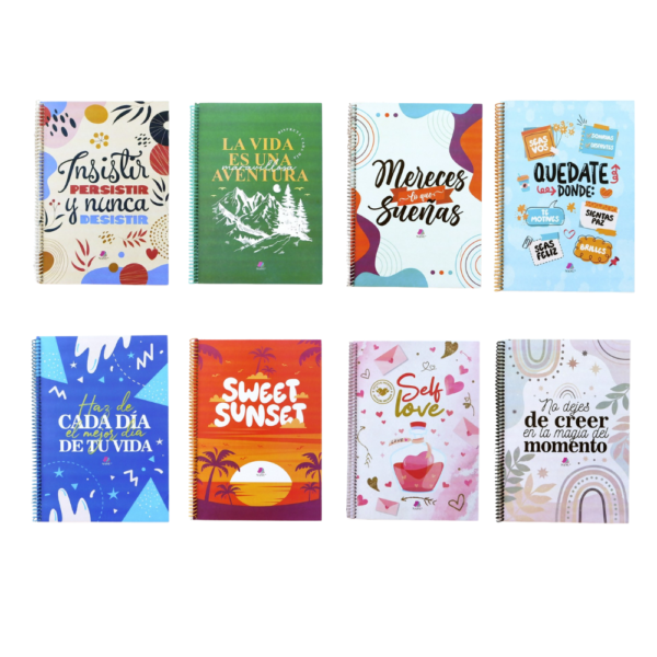 Cuaderno A4 T/F c/espiral hojas lisas - NANU
