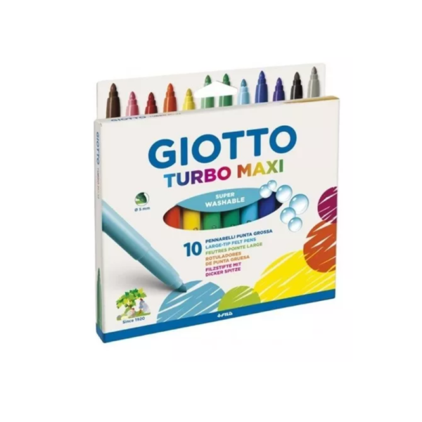 Marcadores Turbo Maxi x10 al agua - GIOTTO