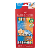 Lápices de colores x12 (24) bicolor - FABER CASTELL