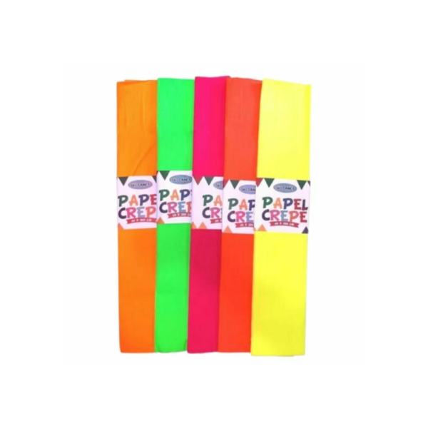 Papel crepé flúo - IBI CRAFT