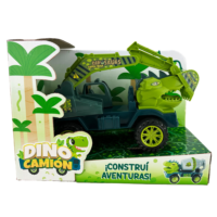 Camión dinosaurio de construcción con ruedas de goma