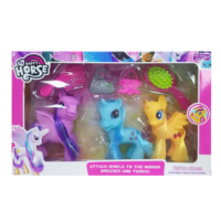 Set de pony x3 con accesorios TINY