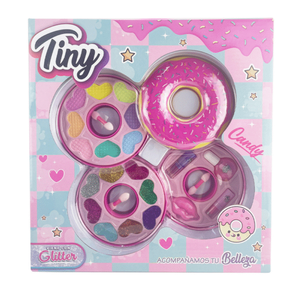Set de maquillaje "DONA" sombras + glitter TINY