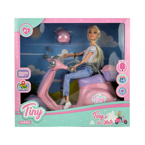 Muñeca con moto TINY