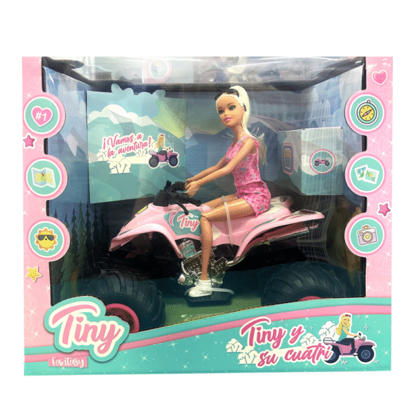 Muñeca con cuatriciclo TINY