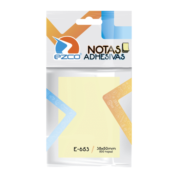 Notas adhesivas amarillas 38x50 mm - EZCO