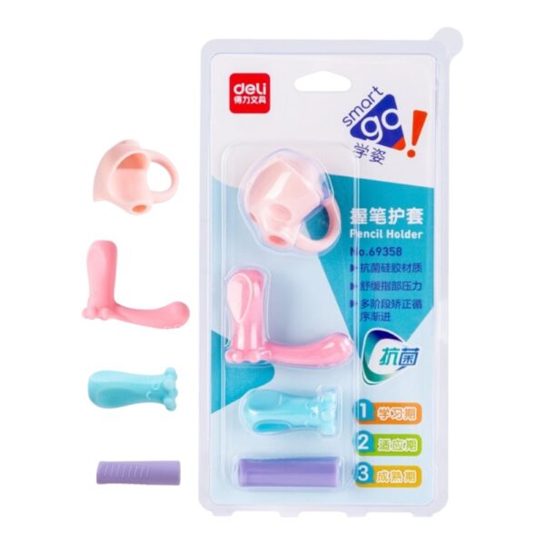 Grip de silicona para lápiz set x4 modelos -DELI