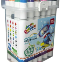 Marcador Deli Sketch Doble Punta Al Agua Box X 24
