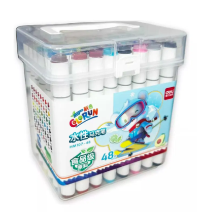 Marcador Deli Sketch Doble Punta Al Agua Box X48