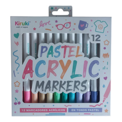 Marcadores Acrílicos x12 Pastel Kiruki