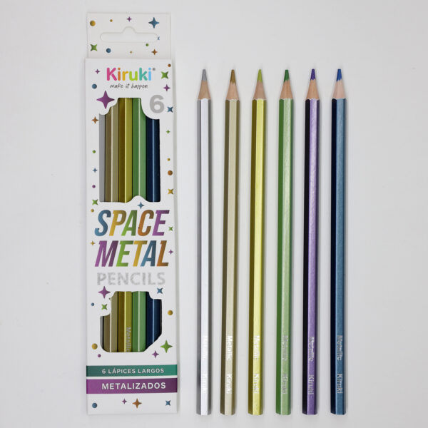 Lápices de colores x6 Metalizados KIRUKI