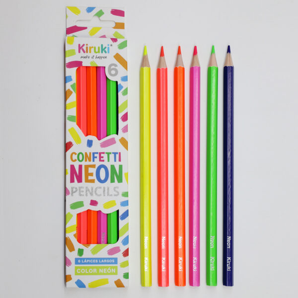 Lápices de colores x6 flúo KIRUKI