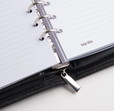 Planner Puffer Negro Semana a la Vista 15x21cm