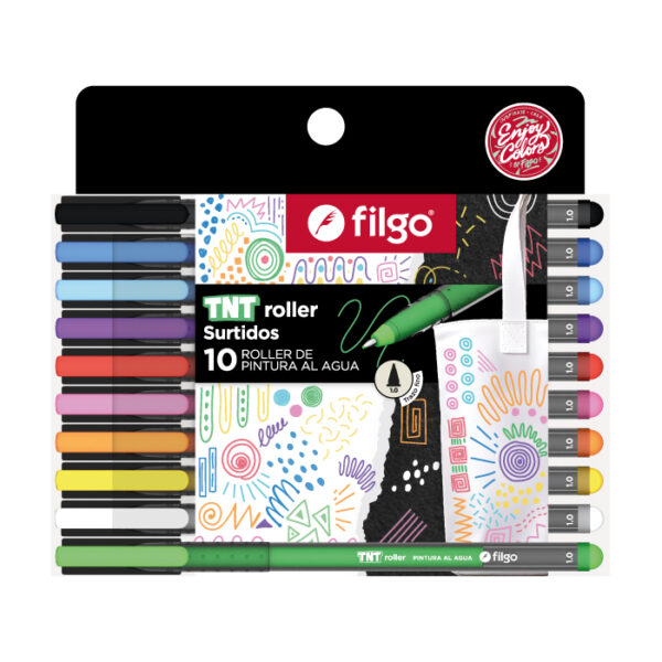 Bolígrafo TNT Roller Filgo Surtidos x10