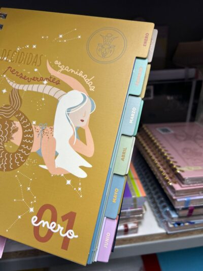 AGENDA DIARIA 400hjs +REGLA+STICKERS (ASTROLOGICA)