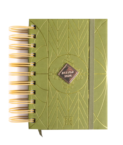 Agenda Indie Verde Día por Página 15x21cm 2026