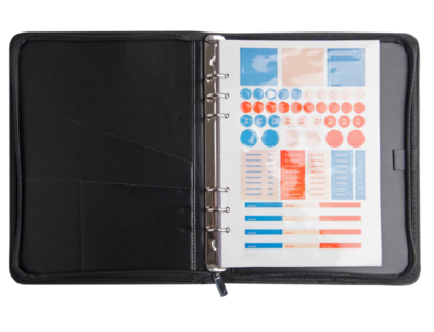 Planner Puffer Negro Semana a la Vista 15x21cm