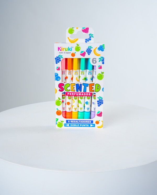Resaltadores x6 doble punta  Perfumados KIRUKI