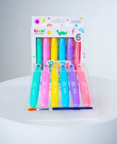 Crayones Soft Acuarelables x6 Pastel KIRUKI