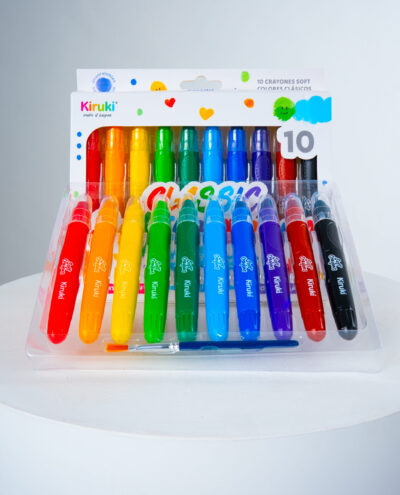 Crayones Soft Acuarelables x10 Clásicos KIRUKI