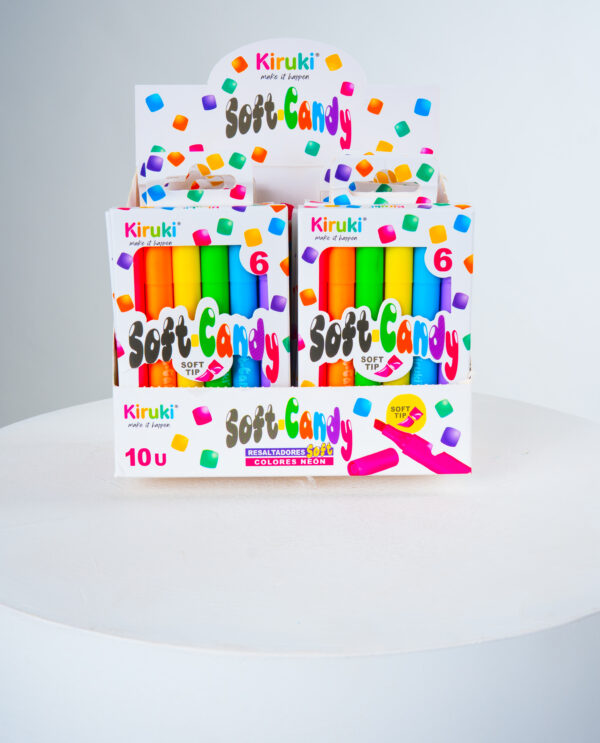Mini Resaltadores Candy Soft x6 Neón KIRUKI